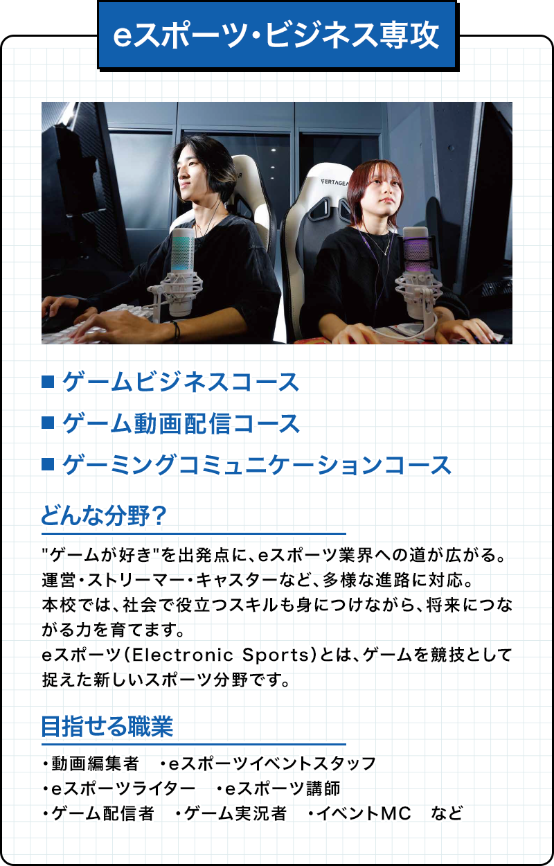 eスポーツ・ビジネス専攻